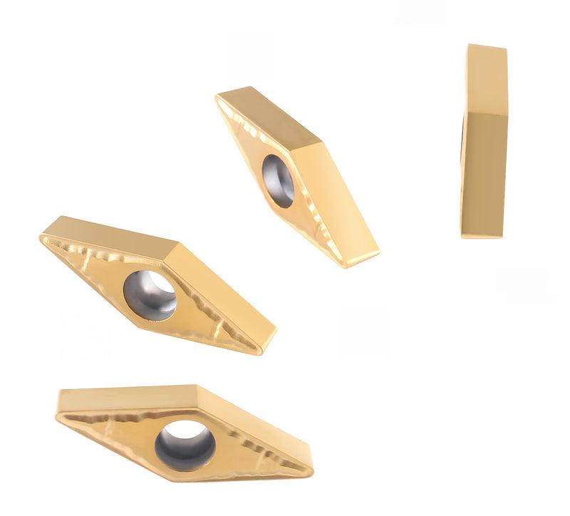 VBMT332, Carbide Inserts, TiN Coated, 10 Pcs/Set