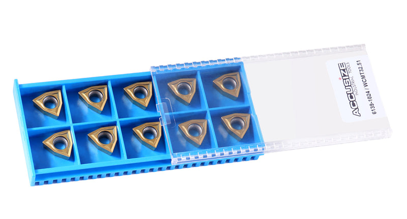 thumbnail image 2 of AccusizeTools - RCMT430 Carbide Inserts TiN Coated, 10 Pcs/Box 2 of 13