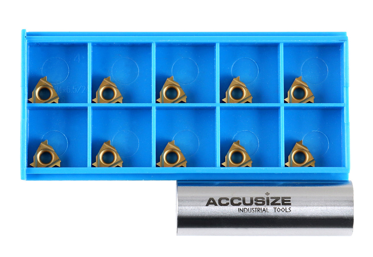 AG60, A60, Carbide Threading Inserts, TiN Coated, 10 Pcs/Box