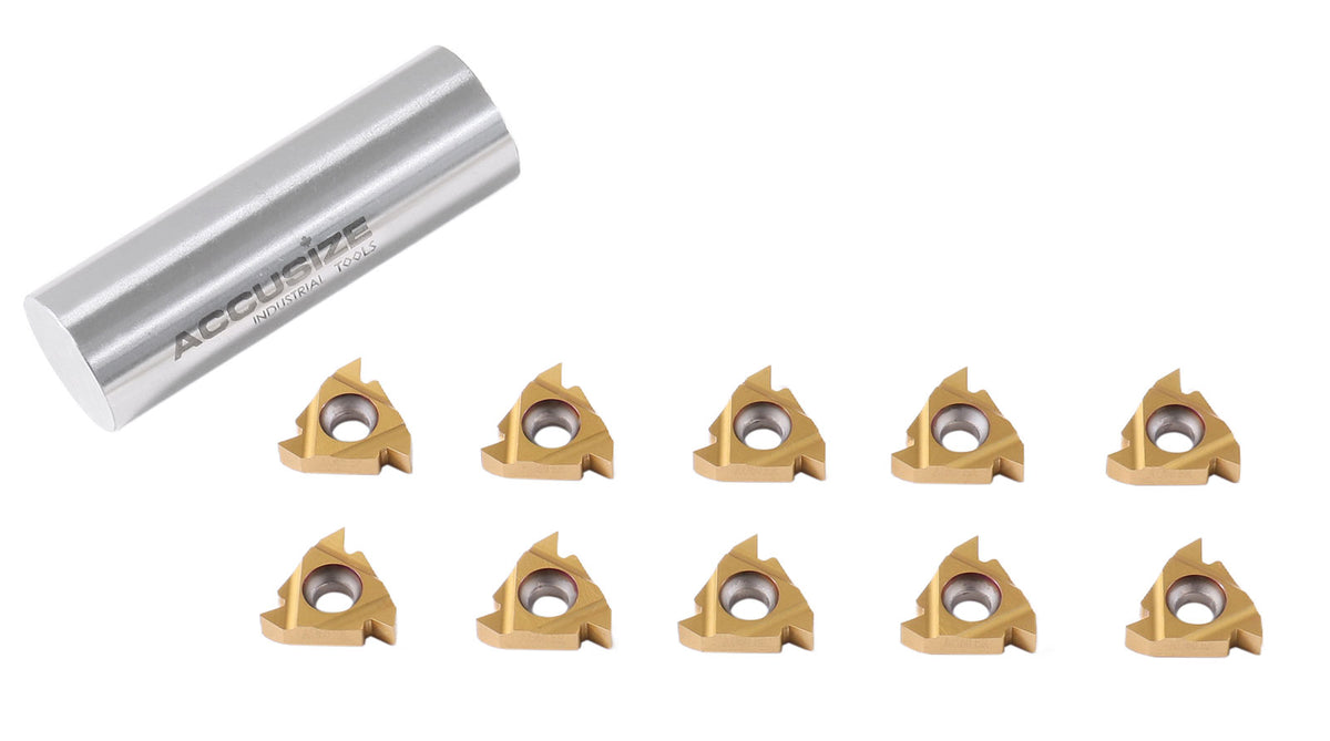 16er Ag60 Carbide Inserts, Tin Coated, 10 Pcs/Box, 6152-0025