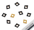 Carbide inserts, CVD + TiN Coating, CCMT, Black/Yellow, 10 ps/box