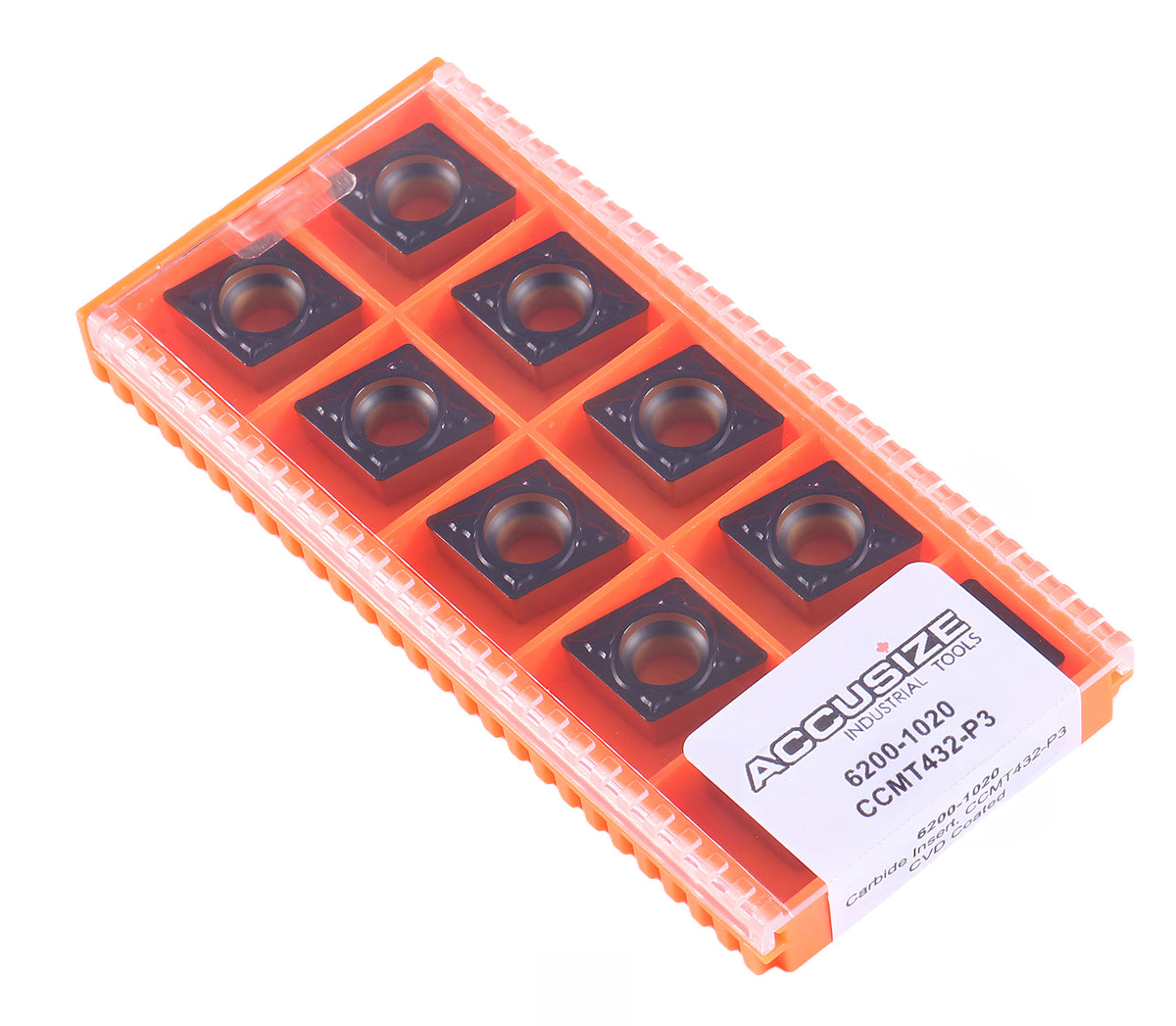 Carbide inserts, CVD + TiN Coating, CCMT, Black/Yellow, 10 ps/box