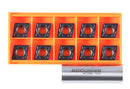 Carbide inserts, CVD + TiN Coating, CCMT, Black/Yellow, 10 ps/box