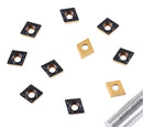Carbide inserts, CVD + TiN Coating, CCMT, Black/Yellow, 10 ps/box