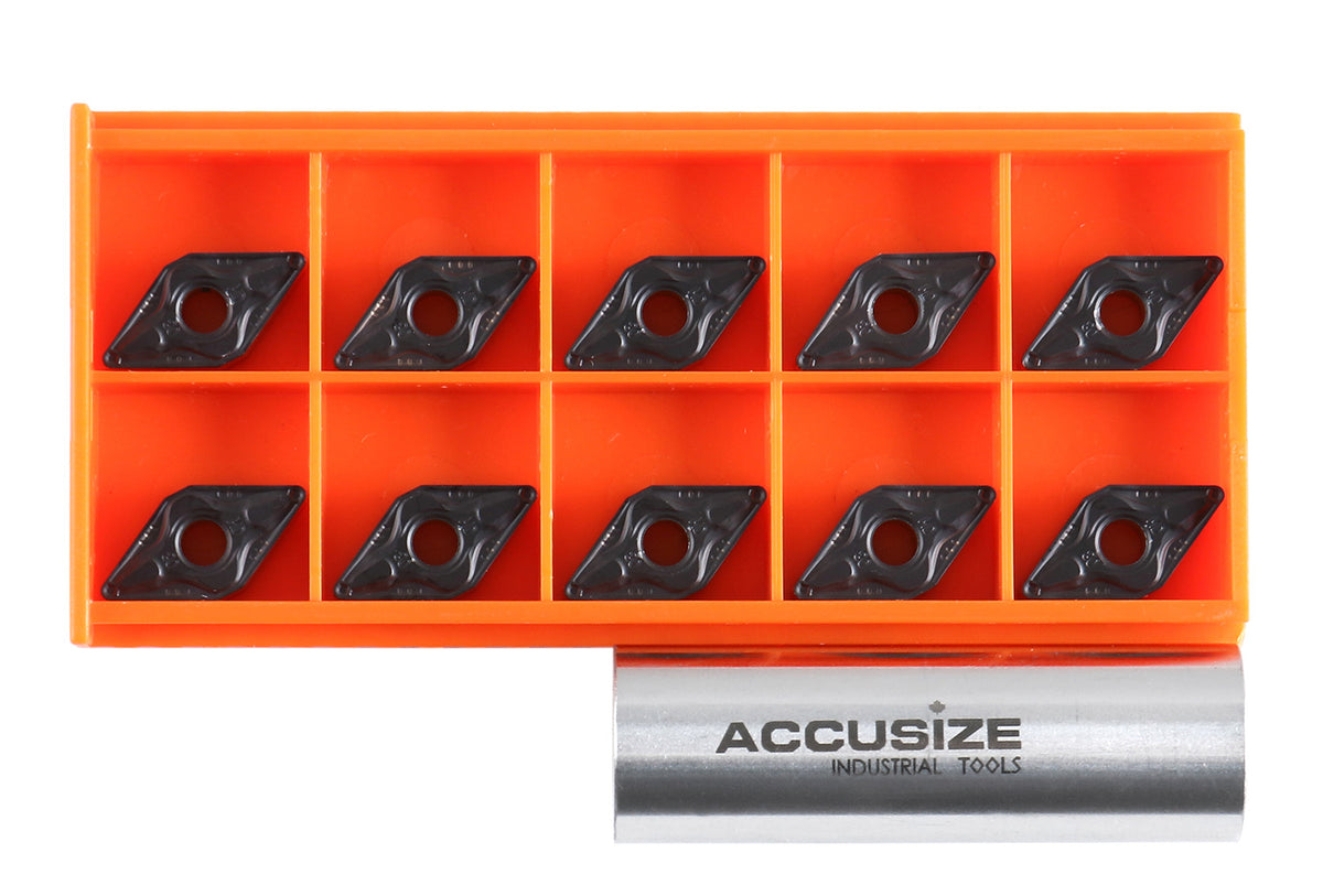 DNMG332, 432 & 442 Carbide Inserts, CVD Coated, Black/Yellow, 10 ps/box