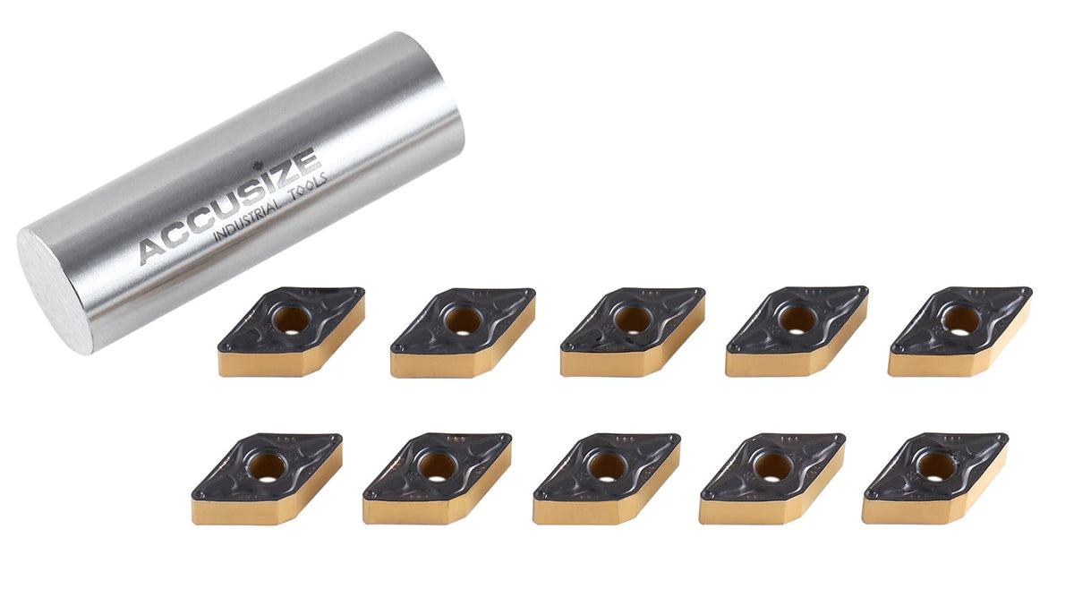 DNMG332, 432 & 442 Carbide Inserts, CVD Coated, Black/Yellow, 10 ps/box