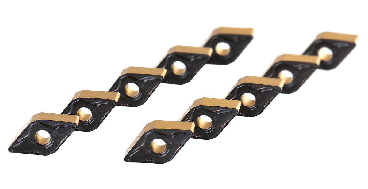 DNMG332, 432 & 442 Carbide Inserts, CVD Coated, Black/Yellow, 10 ps/box