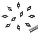 Carbide Inserts Cvd Coating Dnmg432, 10 Pcs/Box, Black/Yellow, 6206-1028