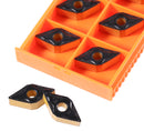 Carbide Inserts Cvd Coating Dnmg432, 10 Pcs/Box, Black/Yellow, 6206-1028