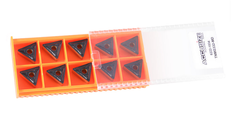 TNMG Carbide Inserts, CVD Coated, Black/Yellow, 10 ps/box
