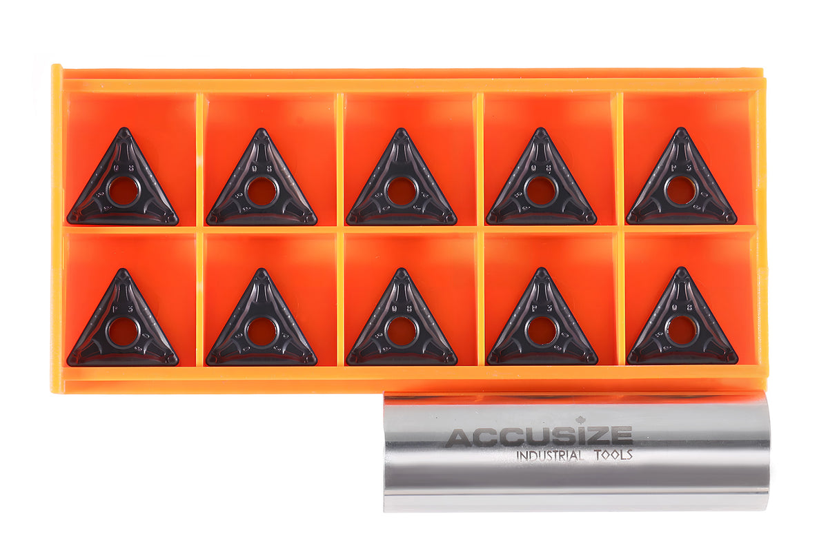 TNMG Carbide Inserts, CVD Coated, Black/Yellow, 10 ps/box