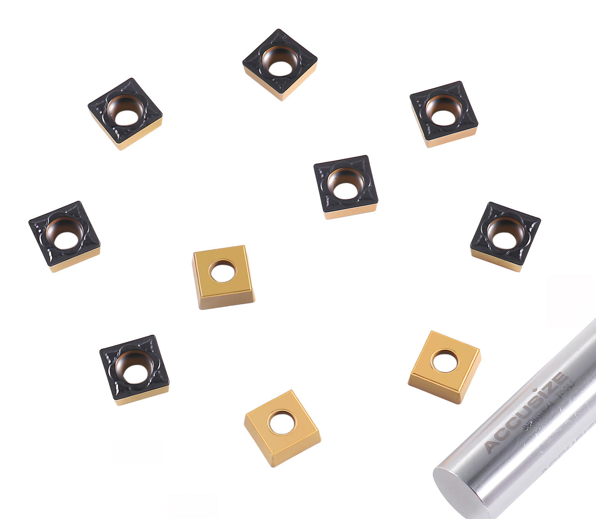 SCMT432 Carbide Inserts 10pcs/set, CVD coated, TiN Coated or Uncoated BU810