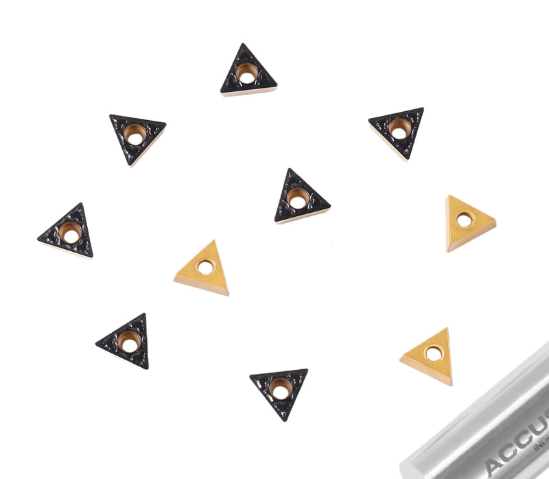 Carbide Inserts, TCMT, TiN / CVD Coated, 10 PCS/SET