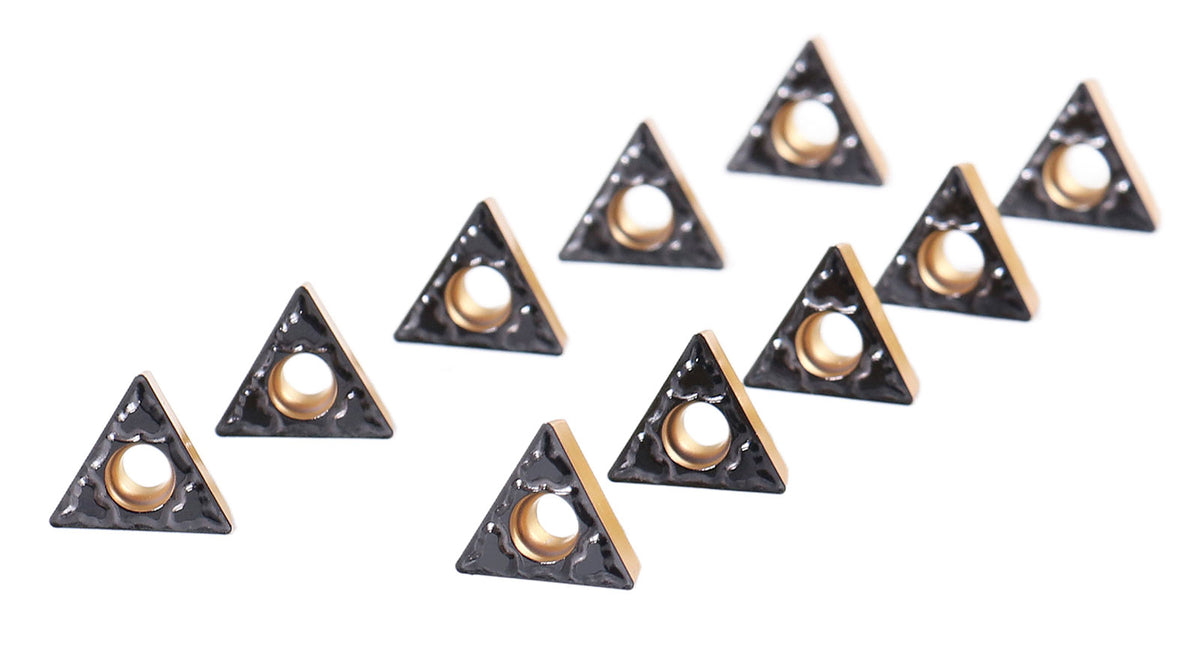 Carbide Inserts, TCMT, TiN / CVD Coated, 10 PCS/SET
