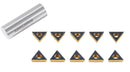 TCMT32.51 Cvd Coated Carbide Inserts, Black and Yellow, 10 Pcs/Box, 6224-1034