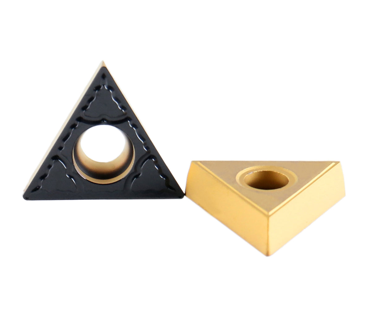 TCMT32.51 Cvd Coated Carbide Inserts, Black and Yellow, 10 Pcs/Box, 6224-1034