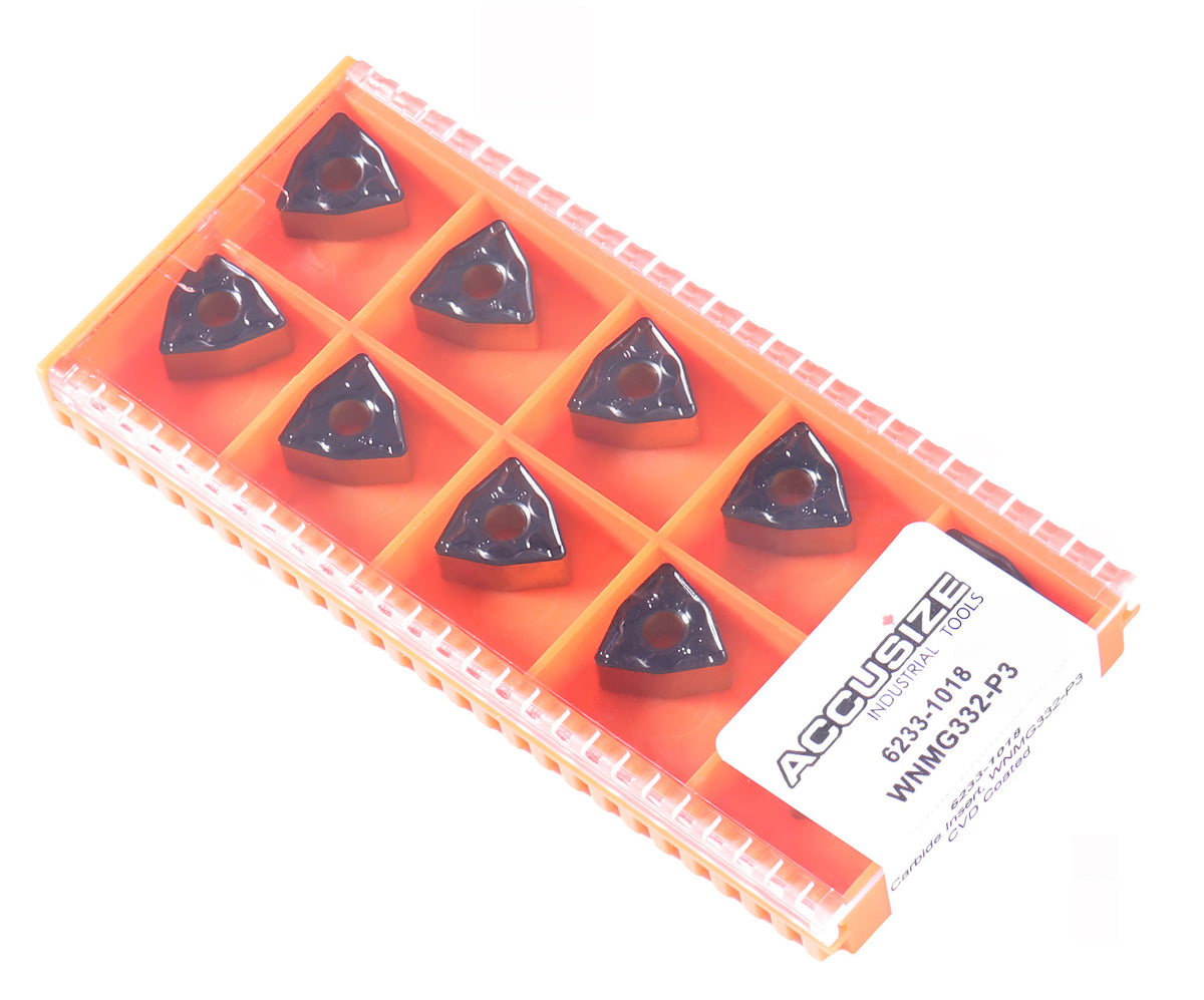 Carbide inserts, CVD Coating, WNMG, Black/Yellow, 10 ps/box