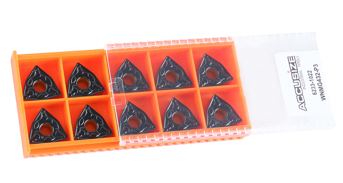 Wnmg432 Carbide Inserts Cvd Coating, Black/Yellow, 6233-1022