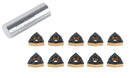 Wnmg432 Carbide Inserts Cvd Coating, Black/Yellow, 6233-1022