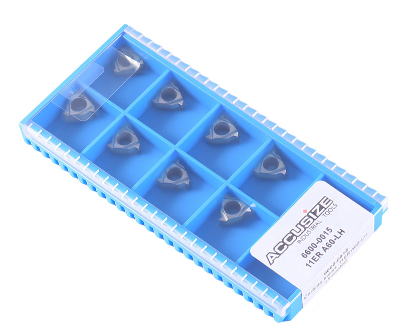 11ER A60-LH, 16ER A60-LH, Carbide Threading Inserts for Cutting Aluminum , 10 Pcs/Box