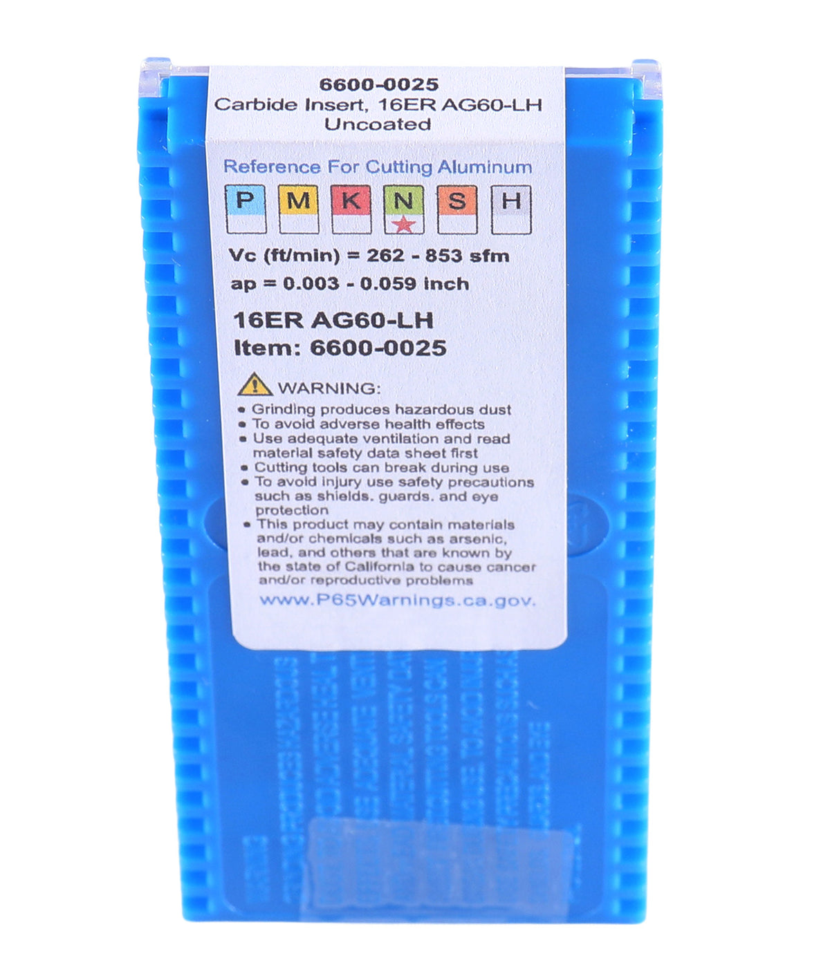 11ER A60-LH, 16ER A60-LH, Carbide Threading Inserts for Cutting Aluminum , 10 Pcs/Box