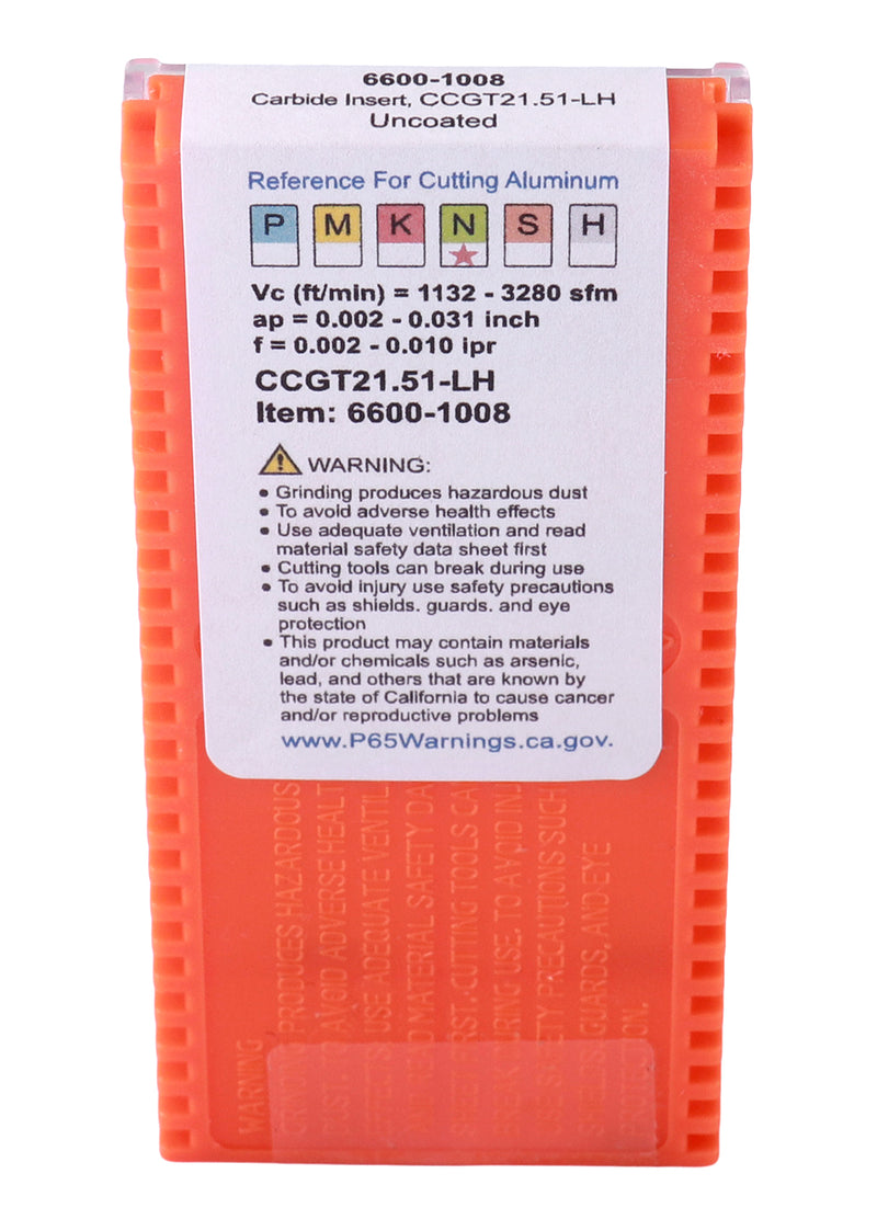 CCGT for Aluminum Carbide Inserts, 10ps/Set