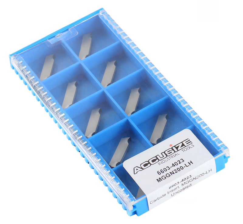Double End Cut-Off Carbide Inserts for Cutting Aluminum, 10pcs/set