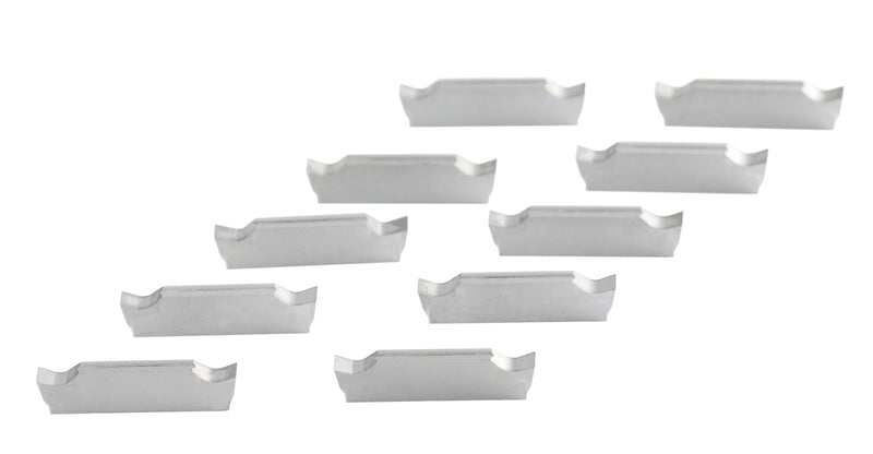 Double End Cut-Off Carbide Inserts for Cutting Aluminum, 10pcs/set