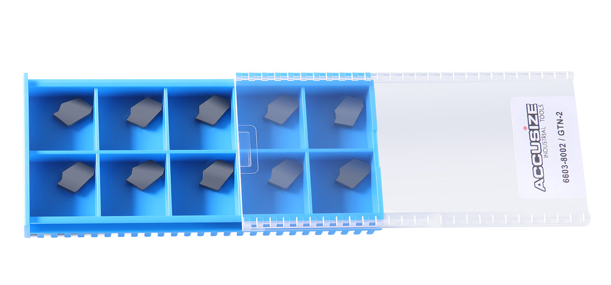 Self-Lock Carbide Cut-off GTN Carbide Inserts, 0 Degree Angle, for Cutting Steel, Aluminum or Stainless Steel 10Pcs/Set