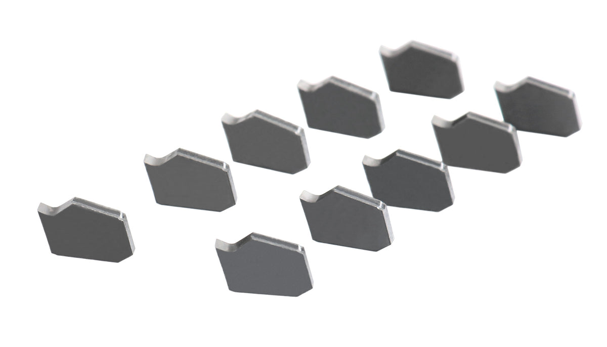 Self-Lock Carbide Cut-off GTN Carbide Inserts, 0 Degree Angle, for Cutting Steel, Aluminum or Stainless Steel 10Pcs/Set