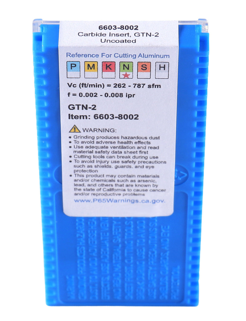 Inserts en carbure GTN, revêtus de Tin 10 Pcs/boîte