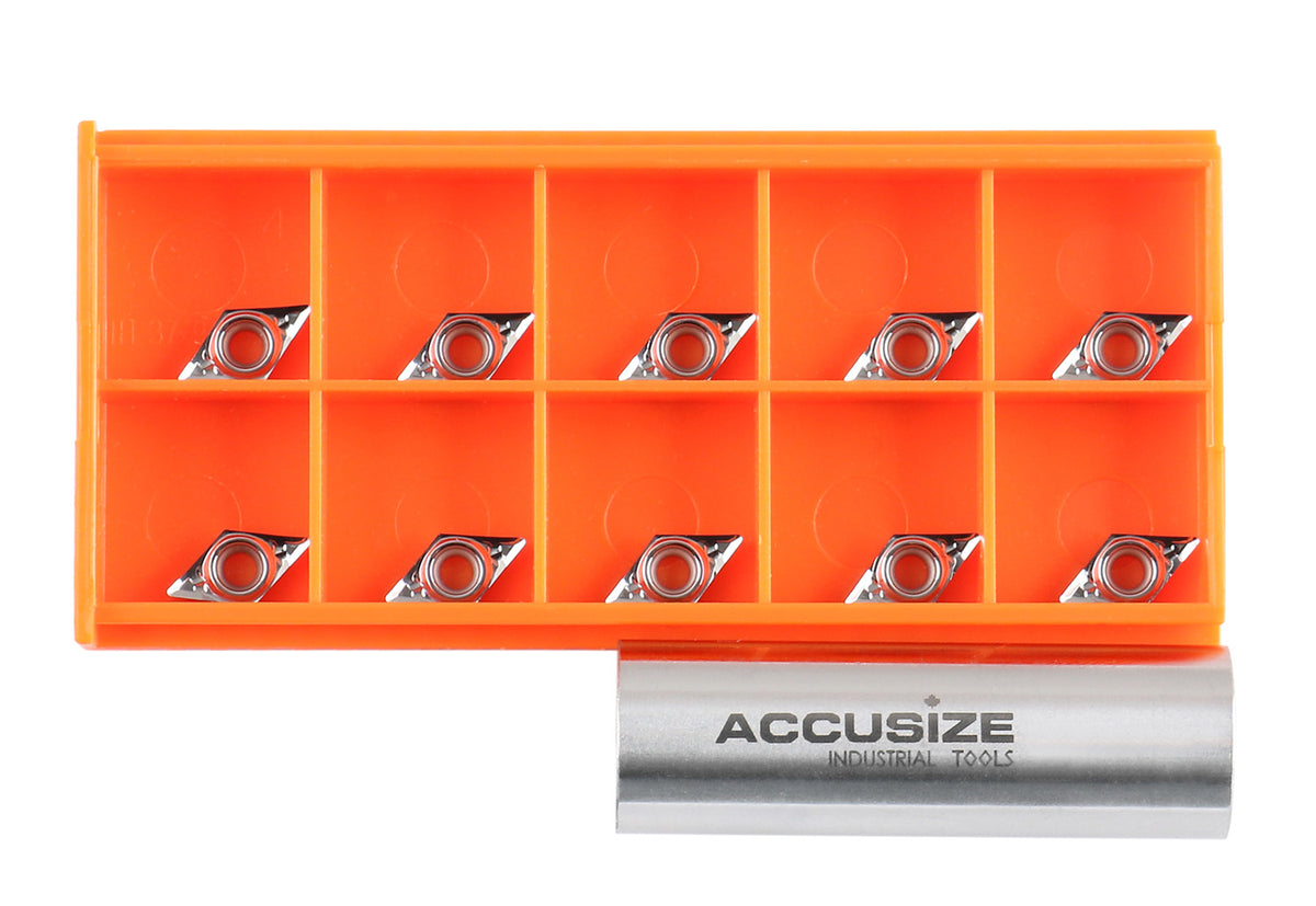 DCGT Carbide Inserts uncoated, cutting Aluminum, 10 Pcs/Box