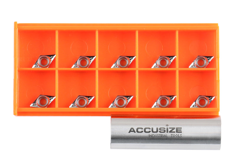 DCGT Carbide Inserts uncoated, cutting Aluminum, 10 Pcs/Box