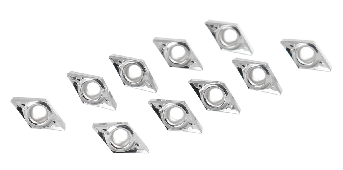 DCGT Carbide Inserts uncoated, cutting Aluminum, 10 Pcs/Box