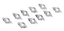 DCGT Carbide Inserts uncoated, cutting Aluminum, 10 Pcs/Box