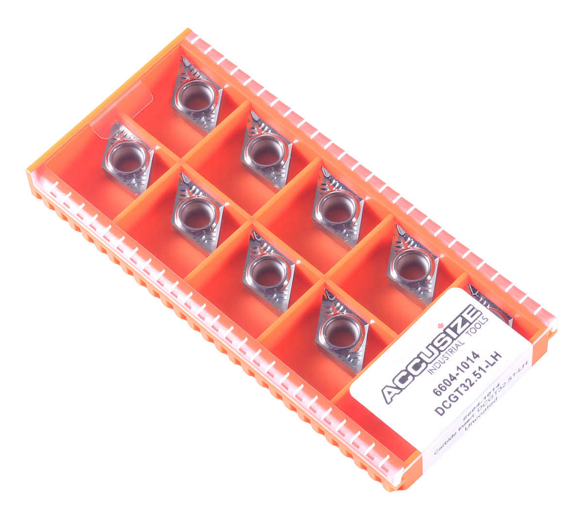 DCGT Carbide Inserts uncoated, cutting Aluminum, 10 Pcs/Box