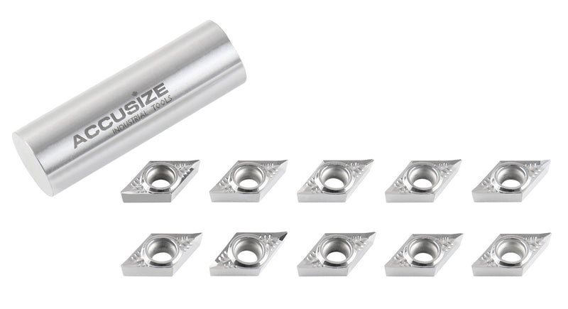 DCMT Inserts en carbure revêtus de Tin, 10 pièces/boîte