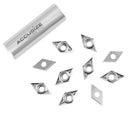 DCGT Carbide Inserts uncoated, cutting Aluminum, 10 Pcs/Box