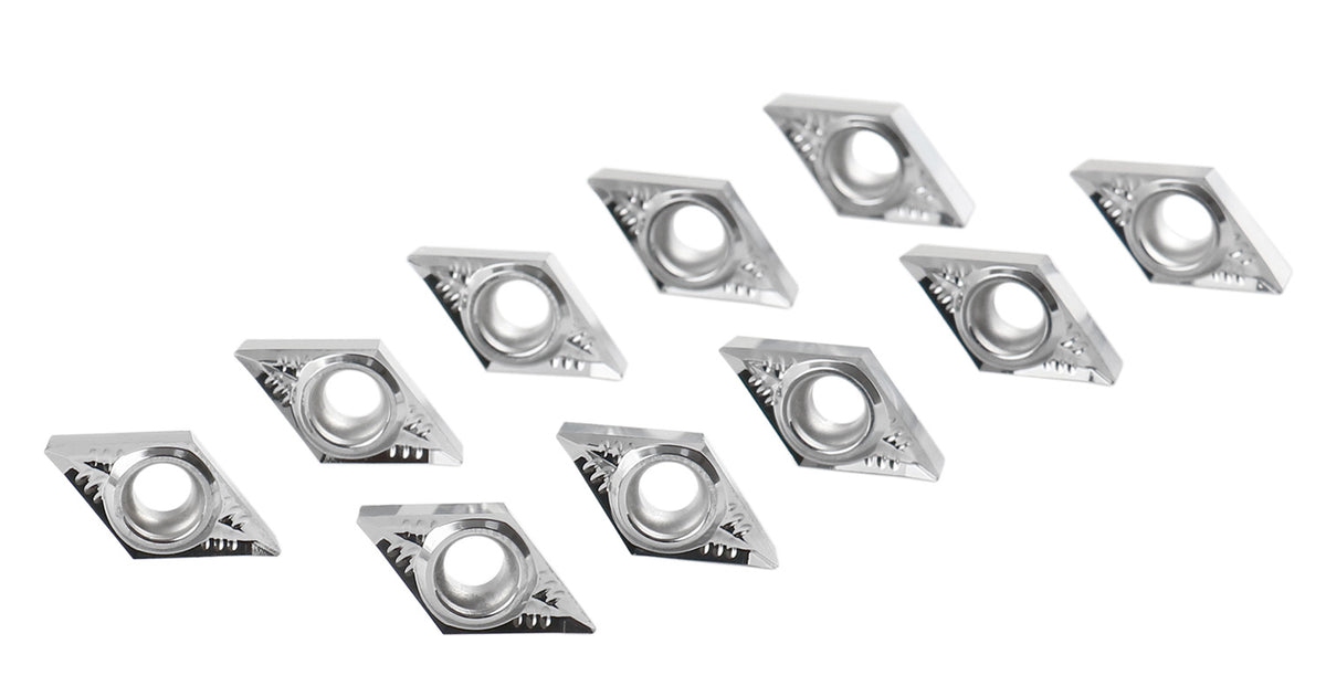 DCGT Carbide Inserts uncoated, cutting Aluminum, 10 Pcs/Box