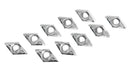 DCGT Carbide Inserts uncoated, cutting Aluminum, 10 Pcs/Box
