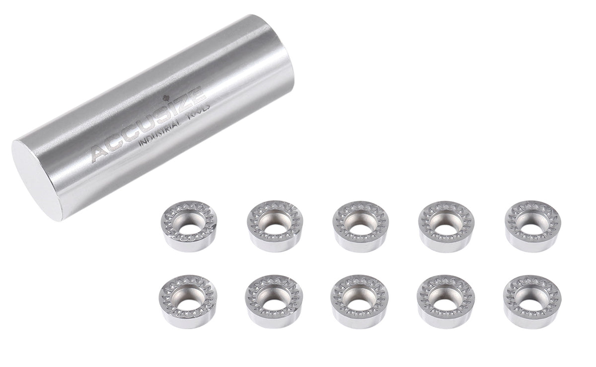 Accusize Industrial Tools RCGT320-AF Carbide Inserts, 10 Pcs, Cutting Aluminum, 6624-1010x10