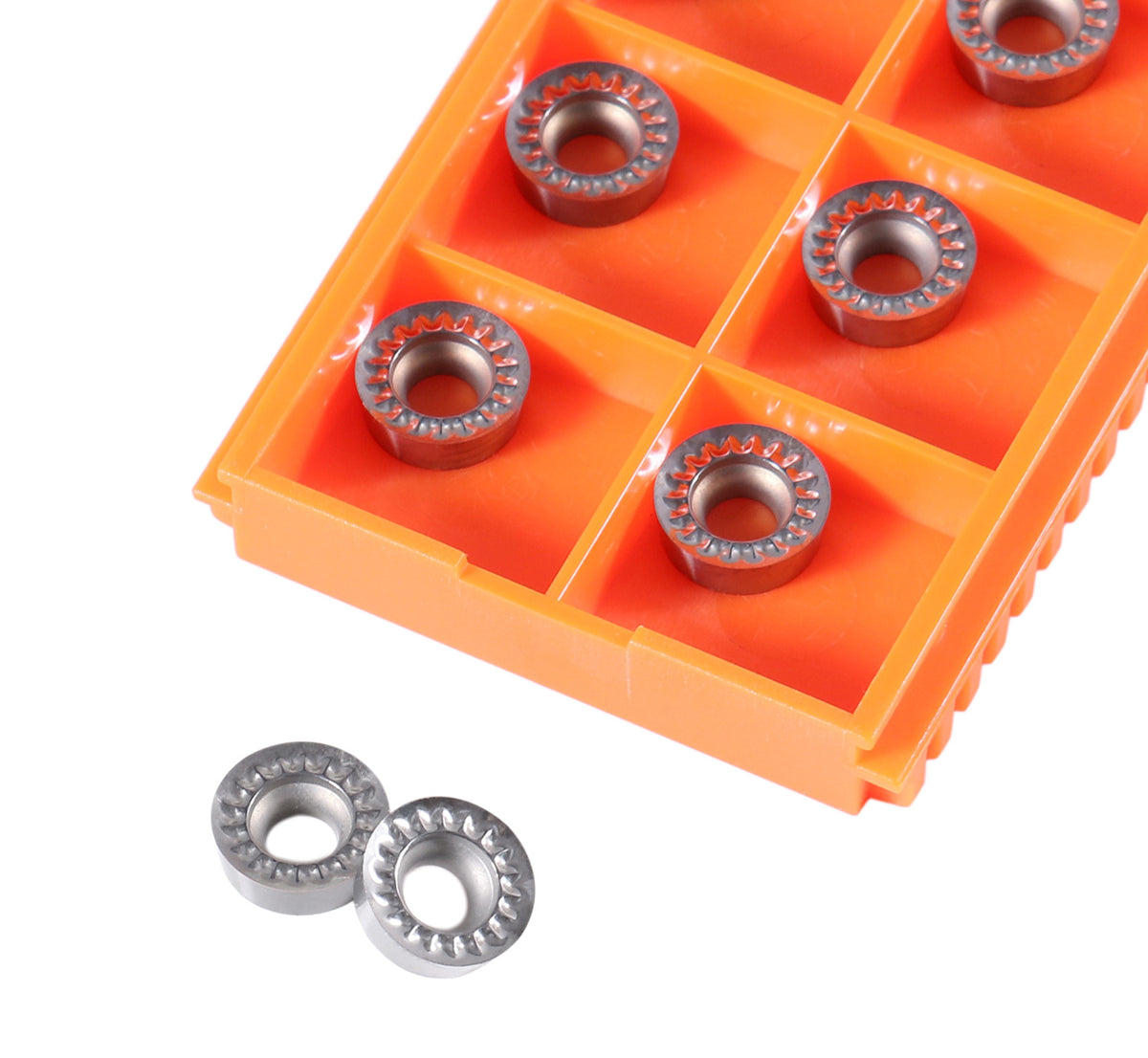 Accusize Industrial Tools RCGT320-AF Carbide Inserts, 10 Pcs, Cutting Aluminum, 6624-1010x10