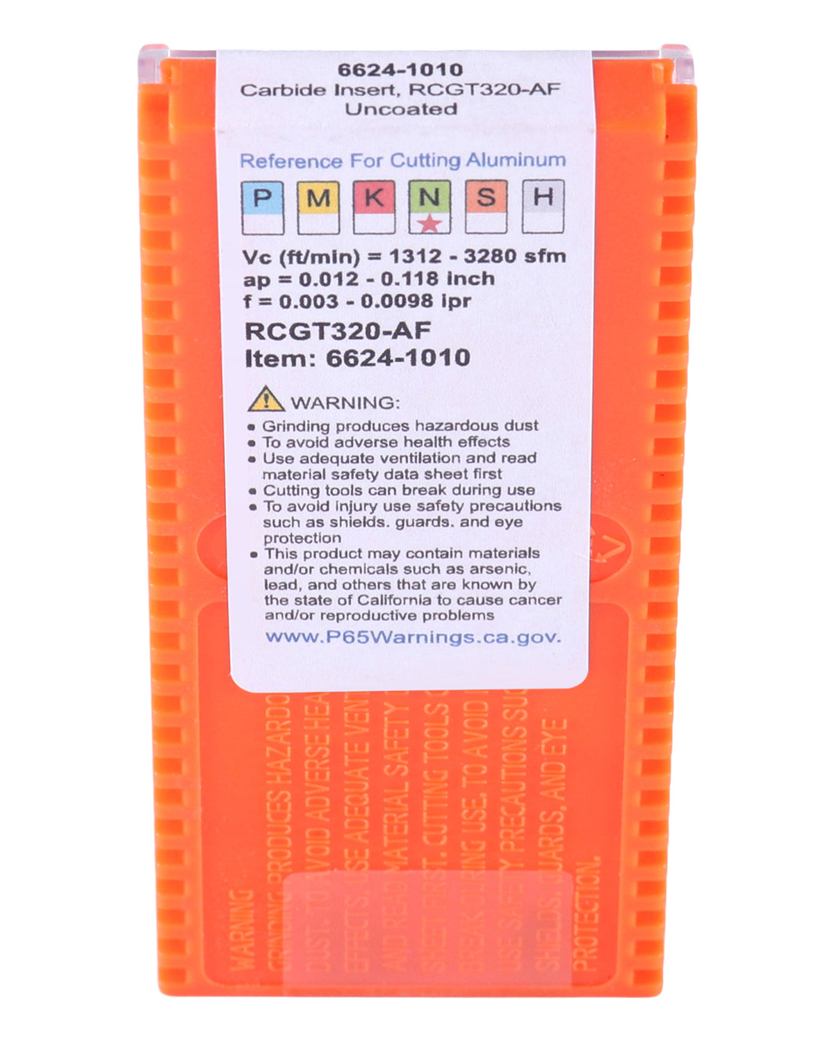 Accusize Industrial Tools RCGT320-AF Carbide Inserts, 10 Pcs, Cutting Aluminum, 6624-1010x10