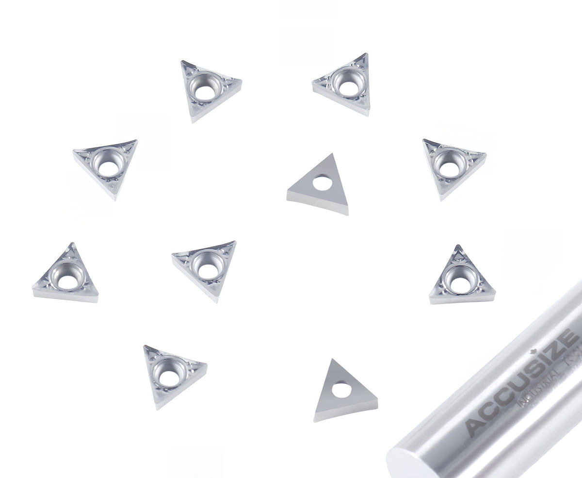Inserts en carbure, TCMT, revêtu de Tin, 10 PCS/SET