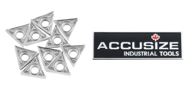 Carbide Inserts, TCGT, for Machining Aluminum, 10 Pcs/Set