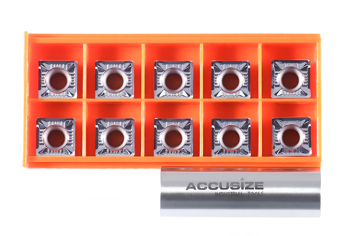 SCMT432 Carbide Inserts 10pcs/set, CVD coated, TiN Coated or Uncoated BU810