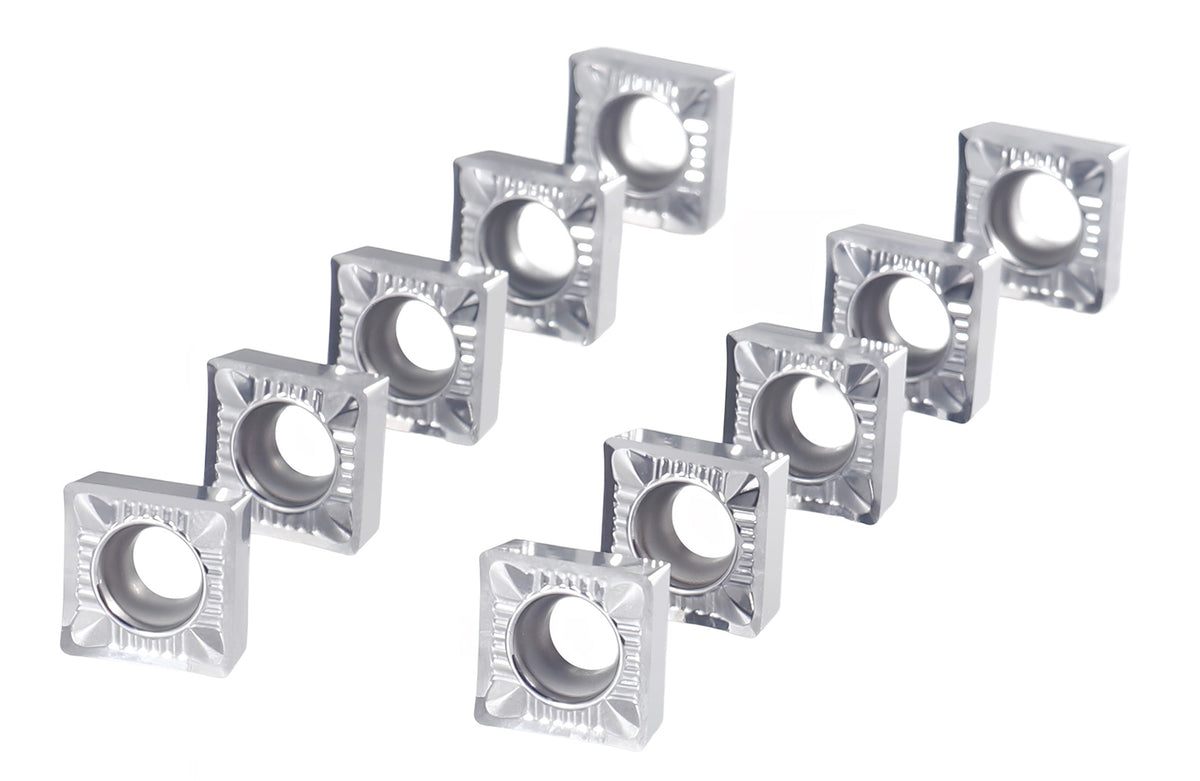 SCMT432 Carbide Inserts 10pcs/set, CVD coated, TiN Coated or Uncoated BU810