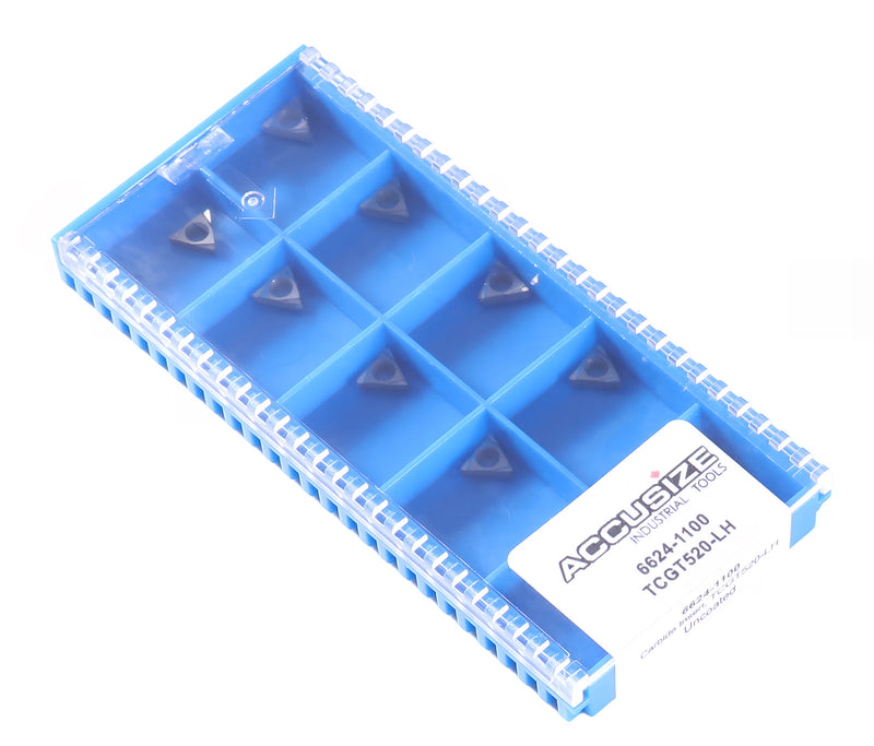 Carbide Inserts, TCGT, for Machining Aluminum, 10 Pcs/Set