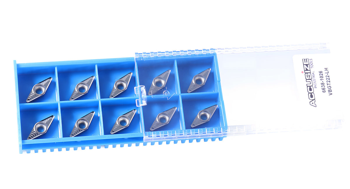 VBGT Carbide Inserts, for Cutting Aluminum, 10 Pcs/Set
