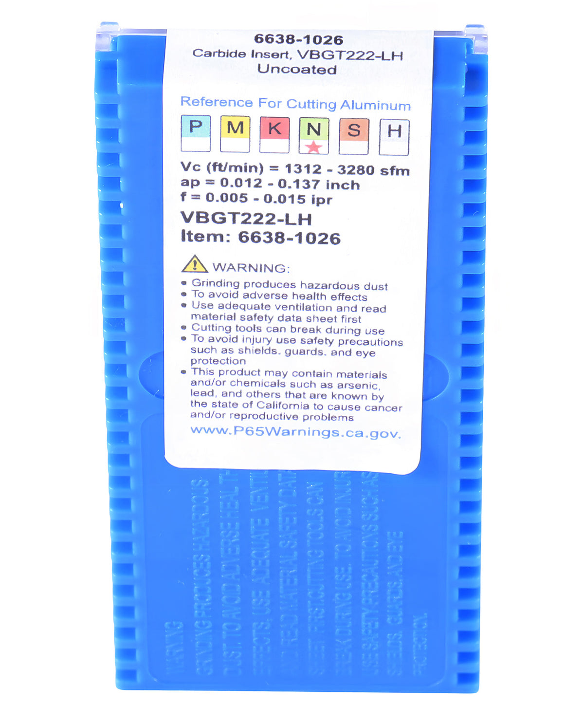 VBGT Carbide Inserts, for Cutting Aluminum, 10 Pcs/Set